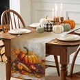 thumbnail image 3 of Fall Harvest Table Runner, Autumn Thanksgiving Kitchen Dining Table Decoration for Home Party Decor 13x60 Inches, 3 of 9