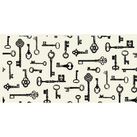 Springs Creative Creative Cuts Duck Vintage Keys Fabric, 1-1/2 Yard Bolt, Print
