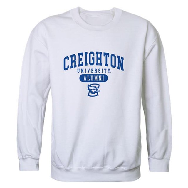 W Republic 560-118-WHT-04 Men Creighton University Bluejays Alumni Fleece, White - Extra Large