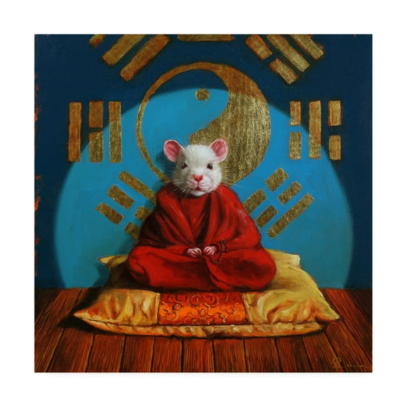 Trademark Fine Art 'Inner Peace Mouse' Canvas Art by Lucia Hefferna