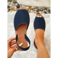 thumbnail image 3 of Women's Casual Fish Mouth Slip-on, Glitter Summer Flat Sandals With Back Strap, 3 of 4