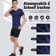 thumbnail image 4 of Paquete de 2 camisas de compresión de manga corta para hombre, frescas y secas, camisetas deportivas de capa base, camisa de entrenamiento atlético, 4 of 6