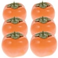 thumbnail image 4 of Tineasur Yellow Artificial Persimmon Props for Decoration EVA Material Vivid Realistic 6 Pieces, 4 of 8