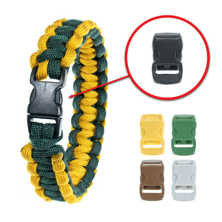 Paracord Planet Assorted 3/8 inch Side-Release Buckle Packs - Choose from A Variety of Colors & Pack Sizes - Perfect for 550 Paracord Bracelets