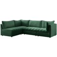 thumbnail image 2 of Meridian Furniture Jacob Green Velvet Modular Sectional, 2 of 12