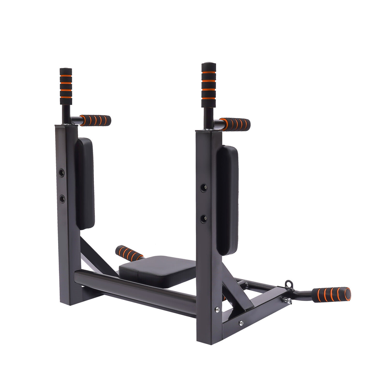 ToppiJoy Wall Mounted Pull Up Bar, Multifunctional Wall Mounted Chin Up Bar Training Equipment Fitness Dip Stand Supports to 440 Lbs Power Tower Set Dip Station for Indoor Home Gym Workout, Black