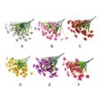 thumbnail image 2 of Yuarrent 2X Flores artificiales Ramas violetas Plantas falsas resistentes a los rayos Ramo de simulación realista resistente al desgaste Decoración del hogar Rojo púrpura, 2 of 6