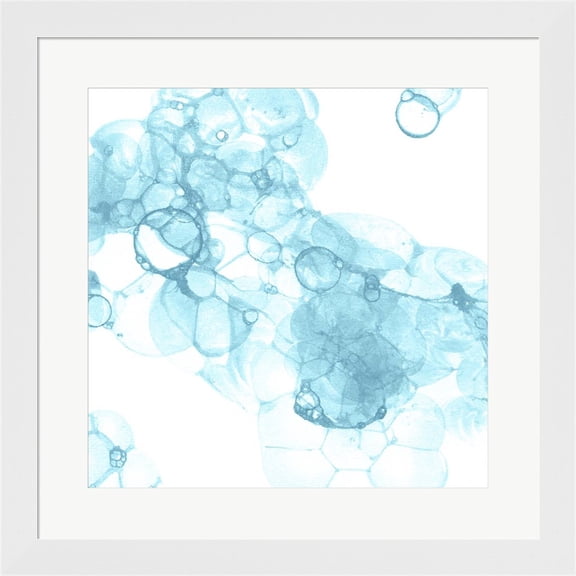 Great Art Now Bubble Square Aqua IV by Kelsey Wilson, Framed Wall Art, 19.75W x 19.75H