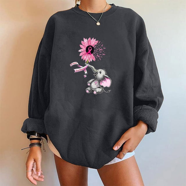 Amzcrzy Sweat-Shirt pour Femmes Chandails en Molleton Imprimés Ronds Amples Manches Longues Chandails en Molleton Sans Capuche Chemises Manches Longues pour Femmes Chandail Chandail en Molleton Col Rond Chandail en Molleton pour Femmes G