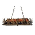 thumbnail image 4 of Meyda Tiffany 140884 Deer Through The Trees 6 Light 52" Wide Linear Pendant - Copper, 4 of 5