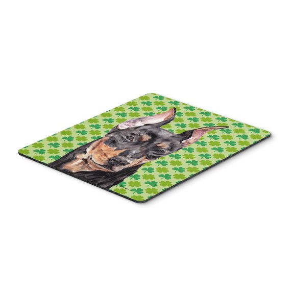 "German Pinscher Lucky Shamrock St. Patricks Day Mouse Pad Hot Pad or Trivet"