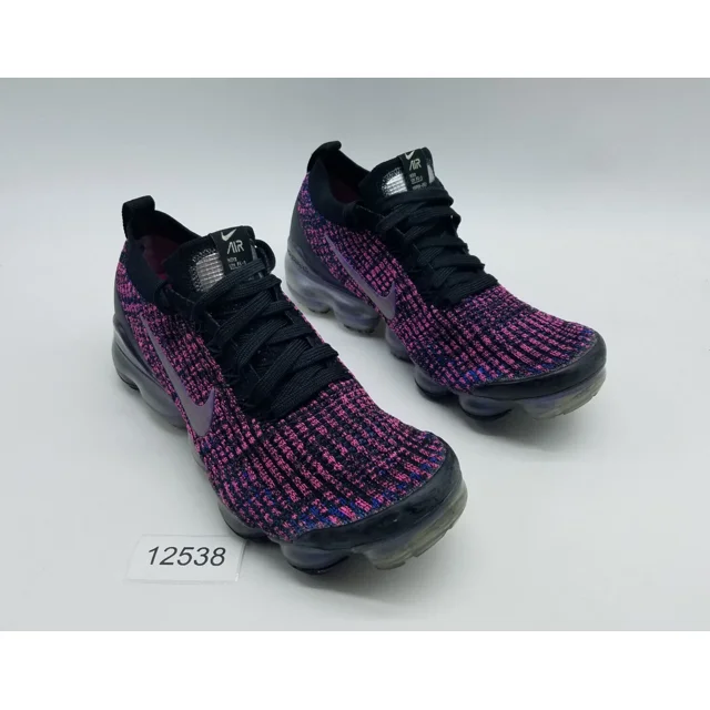 Ni - ke Ni - ke Air Vapormax Flyknit 3 Women's Size 8 Running Shoes Throwback Future Black