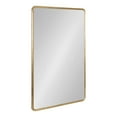 thumbnail image 1 of Kate and Laurel Caskill Modern Framed Rounded Rectangle Mirror, 24 x 36, Gold, Decorative Round Rectangular Bathroom Mirror for Vanity and Minimal Wall Home Decor, 1 of 8
