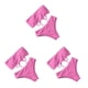 thumbnail image 1 of sweethay Traje de baño dividido de Color sólido para mujer, corpiño sin tirantes, conjunto de traje de baño acolchado de verano, ropa de Rosa S 3Conjunto, 1 of 6