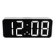 thumbnail image 1 of Reloj despertador de escritorio LED digital con temperatura para dormitorio, escuela o aprendizaje, color negro. Negro reflejado, 1 of 9