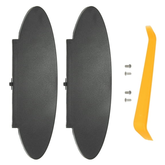 Unique Bargains 1 Set Sun Visor Vanity Mirror Cover Sun Visor Cap Cover Replacement for Porsche 996 ABS, Black