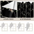 thumbnail image 5 of Sparrow Swag Valances for Windows 2 Pack, Kitchen Window Curtains 36 Inch Length, Spring Birds on The Branches Vintage Country Black Privacy Swag Curtains for Living Room/Bathroom 36"x36", 5 of 8
