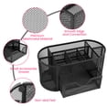 thumbnail image 6 of PHANCIR Mesh Desk Organizer, Black Pen Holder with 8 Compartments & 1 Drawer Stationery Supplies Organizers  for Office, Home,, 6 of 7