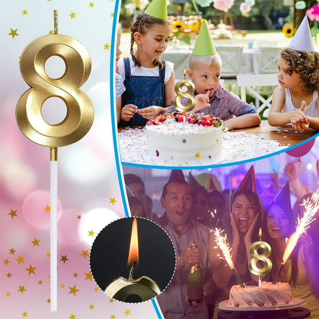 Birthday Number Candle 3D Shape Birthday Candle Decoration Birthday Cake Candle