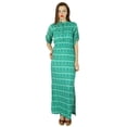 thumbnail image 6 of Bimba Women Long Maxi Day Dress Rayon Gown With Side Slit Summer Clothing, 6 of 8