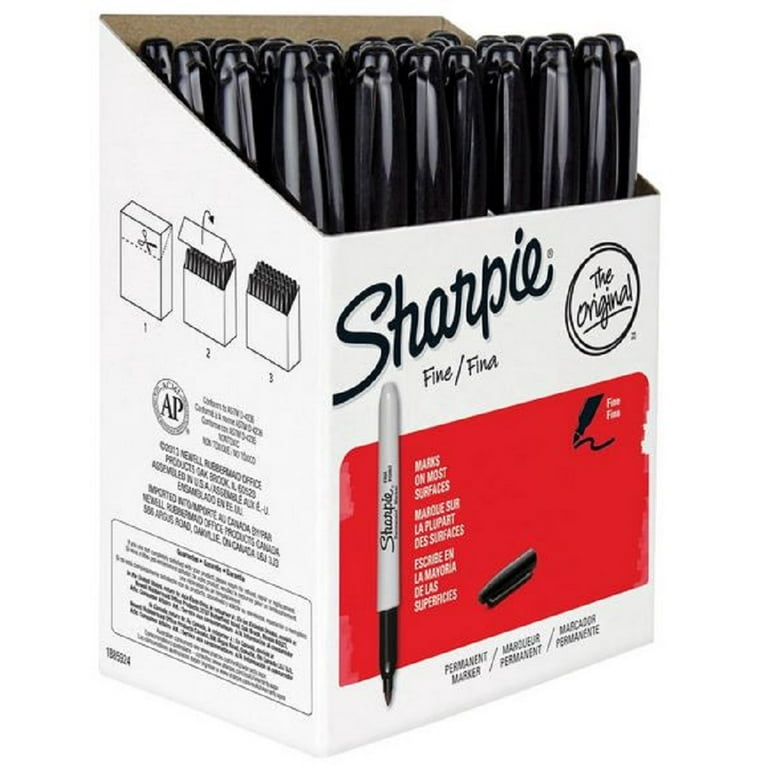 Sharpie Permanent Markers, Fine Point, Assorted Colors, Pack of 36