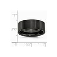 thumbnail image 6 of Black Ceramic Ring Band Wedding Comfort Flat 8mm Brushed, 6 of 6