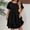 Black, variant on Morttic Women's Solid Color Smocked Tiered Mini Dress – Short Sleeve Round Neck Loose Fit Plus Size Summer Casual Dress Green,S