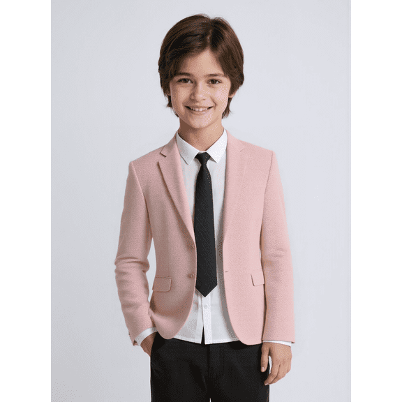 Lycody Kids Blazer Blazer Herringbone Jacket Fit Suit Formal Blazer for Party Wedding Homecoming 2T-20 for Kids and Boys