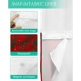 thumbnail image 3 of No Hook Shower Curtain with Snap in Liner, Christmas Classical Red Green Plaid Hotel Shower Curtains for Bathroom, Washable Shower Curtain Liner Set with Mesh Top Window, 48"x72", 3 of 6