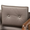 thumbnail image 5 of Bowery Hill Grey Leather and Brown Finished Wood 7-Piece Dining Set, 5 of 9