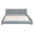 thumbnail image 4 of Harper & Bright Designs Queen Size Upholstered Grounded Bed with Twin XL Bed, Extra Large Mother & Child Bed with Headboard and Footboard, Faux Leather Bed Frame for Family Parents Kids, Gray, 4 of 17