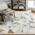 thumbnail image 4 of Grey Geometric Area Rugs for Living Room Washable Rugs Boho Moroccan Area Rug Soft Neutral Geometric Bohemian Carpet Distressed Indoor Rug for Bedroom Dining Room Office Foldable Nonslip Rug, 4 of 9