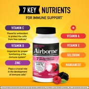 Airborne 1000mg Vitamin C Immune Support Chewable Tablets, Multivitamin Supplement, Very Berry Flavor, 32 ct