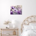 thumbnail image 5 of Purple Flower Butterfly Canvas Wall Art Gray Flower Wall Decor Rustic Watercolor Floral Wall Art for Living Room Office Bedroom with Framed Ready to Hang,16x12inch, 5 of 7