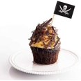 thumbnail image 2 of 200 Pieces Pirate Cocktail Toothpicks Flags Cake Toppers for Food, Appetizer, Cocktail, For Halloween Themed Birthday Party Cake Decorations, Cupcake, 2 of 3