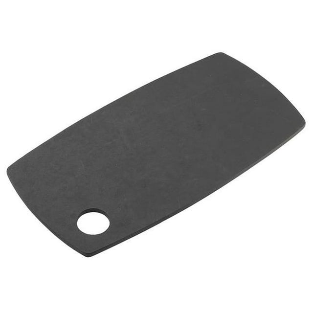 Cal Mil 1531-612-13 Black Round Edge Rectangular Flat Bread Serving Board - 11.875 x 6 x .25 in.