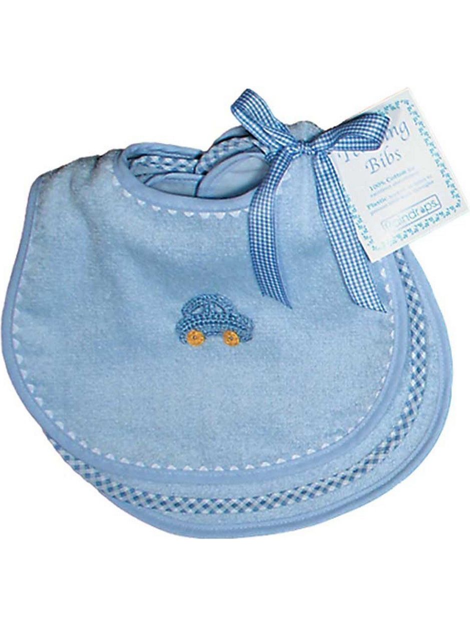 Raindrops Baby Boys Solid Pastel Teething Bib Set, Blue by Raindrops