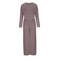 thumbnail image 7 of Usmixi Womens Lounge Set Womens 2 Piece Outfits Casual Solid Cropped Pullover Tops and Elastic Waist Long Pant Sets Ladies Pajama Sets Homewear Loungewear Sets, 7 of 7