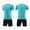 Sky Blue, variant on SGFCWSX Mens Soccer Set 2 Piece V Neck Quick Dry Short Sleeve Shirt and Shorts Football Training Uniform Outfit Black Size XL