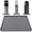Gray, variant on Water Cooler Mat - (22" X 19") Non-slip With Raised Edge For Foor Protector  Under Dispenser Bedrooms Kitchens Offices Bars (black)