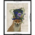 thumbnail image 5 of Art.com Fox Mad Hatter Art Print by Fab Funky, Black Frame Wall Art, 23" x 29", 5 of 5