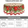 thumbnail image 3 of Christmas Round Tablecloth Washable Reusable Decoration 60 Inch Table Cover for Kitchen Party, 3 of 5