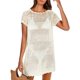 thumbnail image 1 of Vestido de playa calado ANRABESS para cubrir el traje de baño, blanco, talla L, 1 of 9