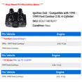 thumbnail image 2 of Ignition Coil - Compatible with 1995 - 1999 Ford Contour 2.0L 4-Cylinder 1996 1997 1998, 2 of 2
