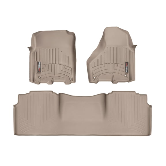 WeatherTech Custom Fit FloorLiners compatible with 2012-2012 RAM Ram 2500/3500 - 1st & 2nd Row, Tan