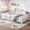 White + MDF + Pine + Plywood + Twin, variant on Twin bed with built-in bookshelf and high-quality safety guardrail,White