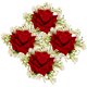 thumbnail image 4 of 4 Uds. Brazalete de ramillete nupcial de boda pulsera decorativa de ramillete de muñeca pulsera de flores para novia, 4 of 5