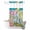 Blue, variant on No Hook Shower Curtain, Colorful Flip Flops Shower Curtains for Bathroom with See Through Top Window, Summer Blue Beach Ocean Waterproof & Washable Bath Curtain Small Stall 36"x78"