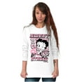 thumbnail image 4 of Kanji Betty Boop Sweet But Strong Women's Long Sleeve T Shirt Brisco Brands S, 4 of 6