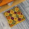 thumbnail image 6 of Velvet Chair Seat Cushions for Kitchen Dining Room Chairs Boho Printed Chair Pad with Ties Soft and Comfortable Square Chair Cushion 16"x16", 6 of 14